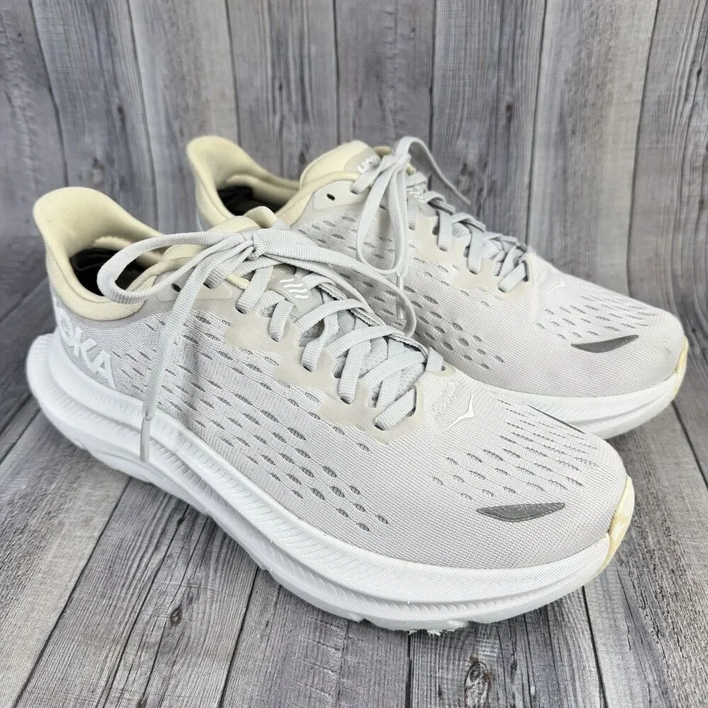 Hoka One One Kawana Women’s Sz 8 B Nimbus Cloud Ice White Running Shoes Sneakers
